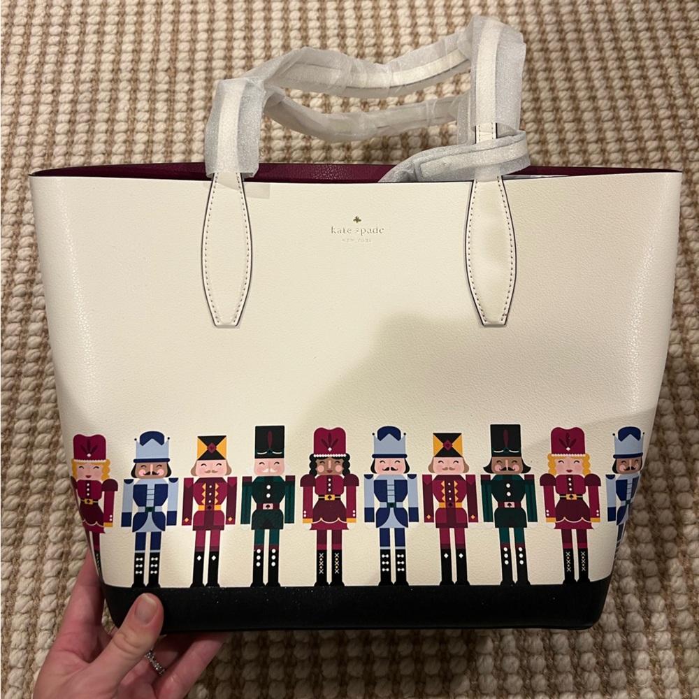 NEVER USED Kate Spade Cream Nutcracker Tote